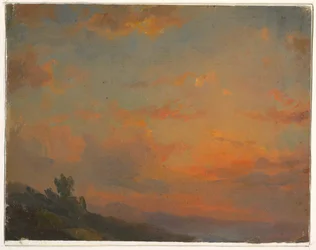 Disegno, Studio di nuvola, tramonto, 1850-60