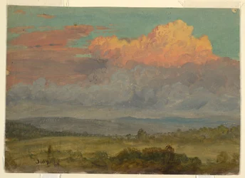 Disegno, Nuvole, Hudson Valley, New York, luglio 1866