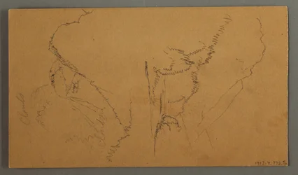 Disegno, Nuvole sulle cime delle montagne, forse 1868