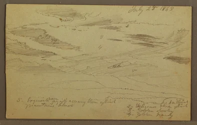 Disegno, cielo nuvoloso sulla valle, luglio 1863