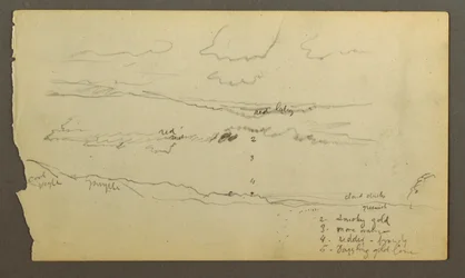 Disegno, Cielo nuvoloso su una valle (Maine), forse 1860