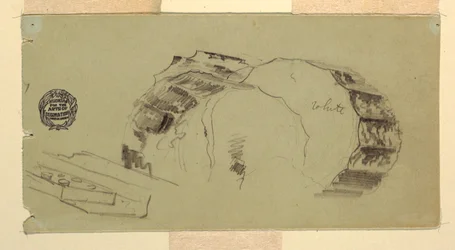 Disegno, Frammenti di colonna e trabeazione, Atene, aprile 1869