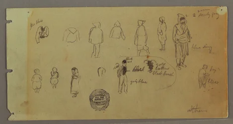 Disegno, Schizzi di costume e di figura, forse 1869