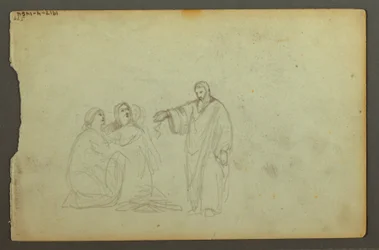 Disegno, Carro coperto, tre studi di donna, forse 1868