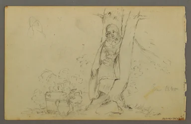 Disegno, edifici agricoli lontani, 1844