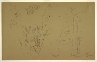 Disegno, El Khasnesh, Petra, Giordania, 26 febbraio 1868.