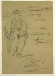 Disegno, Fellah di Betlemme, probabilmente febbraio 1868
