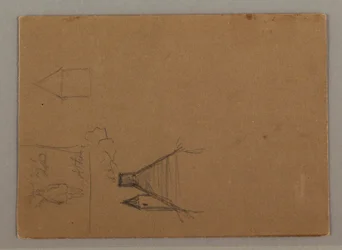 Disegno, Figura, tetti, forse 1869