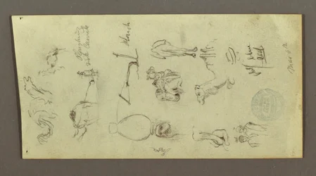 Disegno, Studi di figure e cammelli, 4 marzo, forse 1868