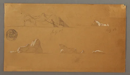 Disegno, Iceberg galleggianti, 5 e 6 luglio 1859
