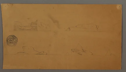 Disegno, Iceberg galleggianti, forse 1859