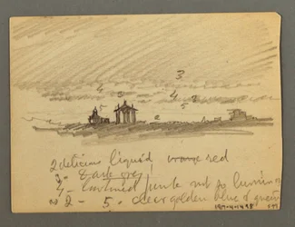 Disegno, Fortificazione delle cime, Sion, Valle del Rodano, forse 1868