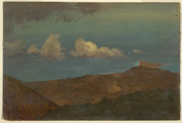 Disegno, Paesaggio collinare, 1865