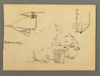 Disegno, Casa sulla scogliera, Torri, forse 1868