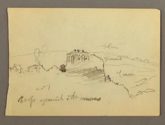 Disegno, Case in cima alla collina, forse 1868-69