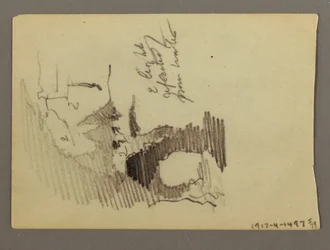 Disegno, Case in cima alla collina, forse 1868-69