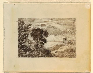Disegno, Paesaggio immaginario con, 1870-73 ca.
