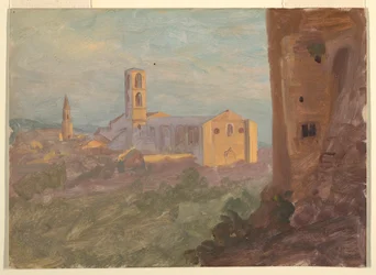 Disegno, città italiana o svizzera, 1868