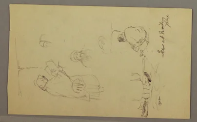 Disegno, Ebrei al Muro del Pianto, Gerusalemme, aprile 1868