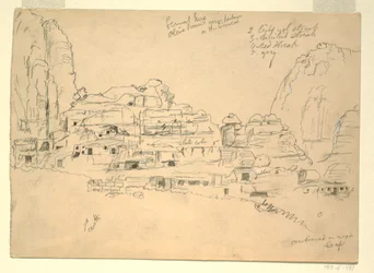 Disegno, Khirbet-en-Nasara, Petra, Giordania, 26 febbraio 1868