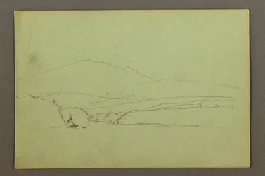 Disegno, Lago, collina, forse 1856