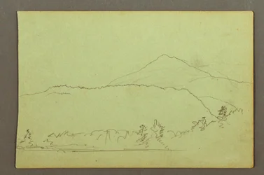 Disegno, Lago, collina, forse 1856
