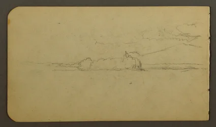 Disegno, lago che guarda verso il monte Katahdin, 1878