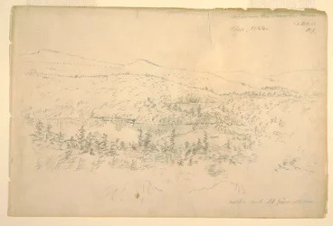 Disegno, Laghi vicino alla casa di montagna, settembre 1844