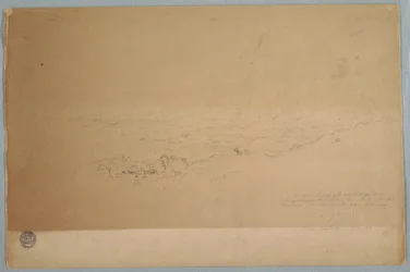 Disegno, Paesaggio nei pressi di Melgar, Colombia, luglio 1853
