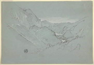 Disegno, Paesaggio delle Alpi, agosto-settembre 1868