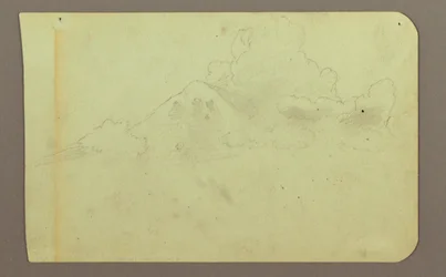 Disegno, Paesaggio con nuvole; verso: Montagna, 1883