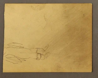 Disegno, parte inferiore di figura in piedi, forse 1868-69