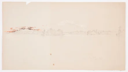 Disegno, lago Millinocket, vista sul monte Katahdin, settembre 1878