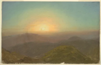 Disegno, Paesaggio mattutino, 1865