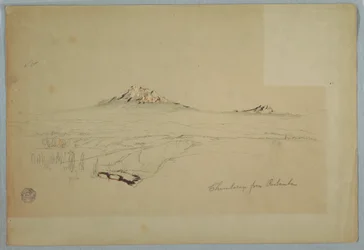 Disegno, Monte Chimborazo, vista da Riobamba, Ecuador, luglio 1857