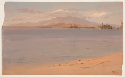 Disegno, Monte Katahdin dal lago Millinocket, 1878