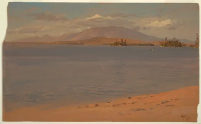 Disegno, Monte Katahdin dal lago Millinocket, 1878