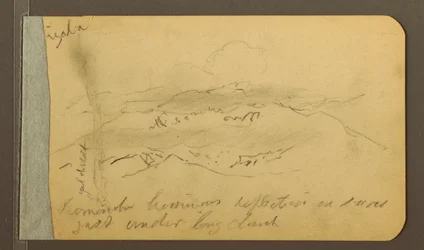 Disegno, fianco della montagna, 1889