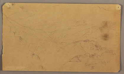 Disegno, Paesaggio montano, Giamaica, Indie Occidentali, luglio 1865