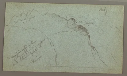 Disegno, Cime di montagna, luglio forse 1868