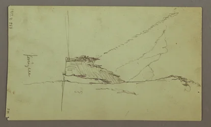 Disegno, Cime di montagna, fiume, luglio 1868