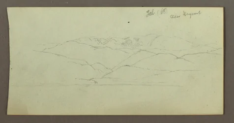 Disegno, catena montuosa, febbraio 1868