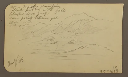 Disegno, Catena montuosa, Toluca; verso: Catena montuosa, Toluca, 7 gennaio 1885