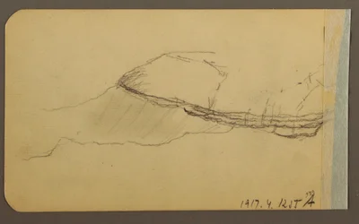 Disegno, Mountain Side, torretta; verso: Mountain Side, 1889
