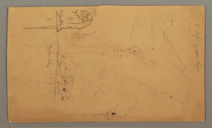 Disegno, Montagne che si ergono sopra il lago, luglio forse 1868