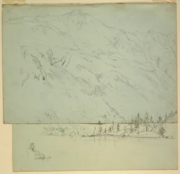 Disegno, Monte Katahdin, Maine, 1870-78. Katahdin, Maine, 1870-78