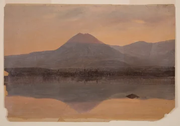 Disegno, Monte Katahdin dal lago Katahdin, 1860-70. Katahdin dal lago Katahdin, 1860-70