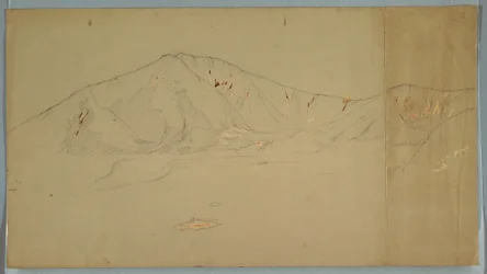 Disegno, Monte Katahdin da sud-est; verso: Monte Katadhin, 1876-78