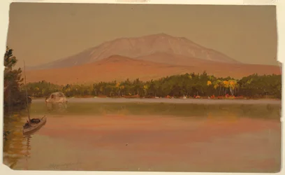 Disegno, il monte Katahdin dallo stagno di Togue, 1875-80
