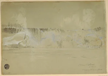 Disegno, Cascate del Niagara innevate, da nord-ovest, 20 marzo 1856